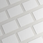 Top View Isometric Business Card Grid Mockup
