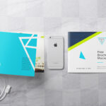 Top View Landscape Brochure Booklet Mockup