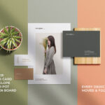 Top View Minimal Stationery Branding Mockup