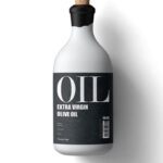 Top View Minimalistic Olive Oil Bottle Mockup