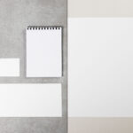 Top-View Minimalistic Stationery Set Mockup