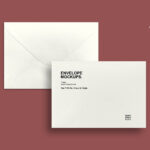 Top View Mockup of 2 Envelopes Facing Up and Down