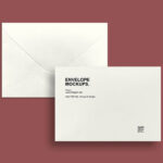 Top View Mockup of 2 Envelopes Facing Up and Down