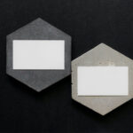 Top View of 2 Business Cards Mockup