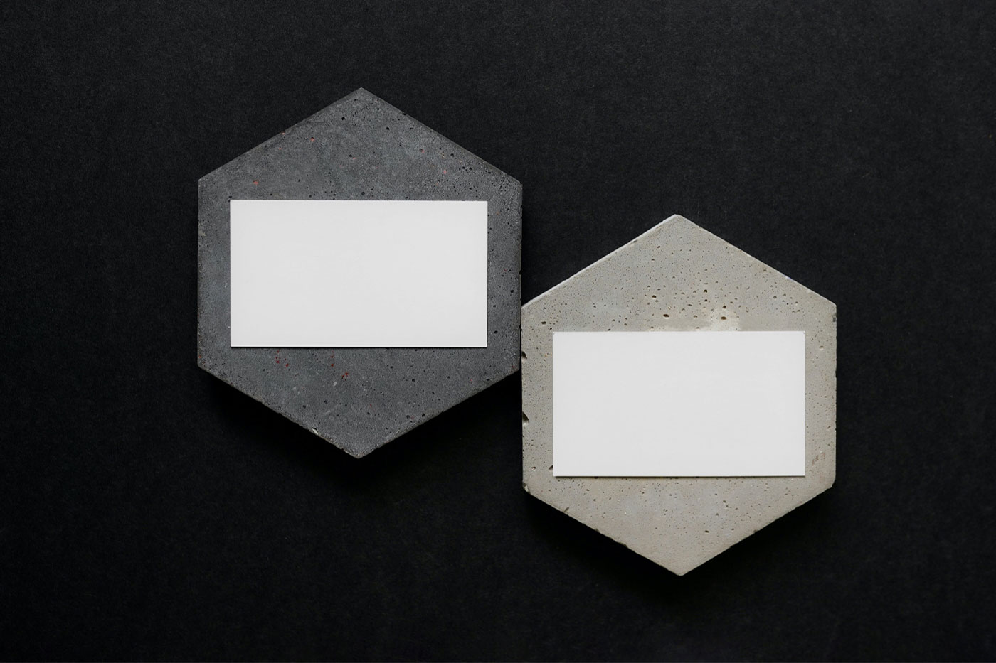 Top View of 2 Business Cards Mockup FREE PSD