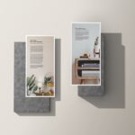 Top View of 2 One-Page DL Flyer Mockup