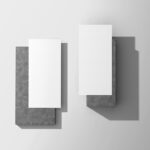 Top View of 2 One-Page DL Flyer Mockup