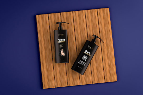Top View of 2 Pump Spray Shampoo Bottles Mockup