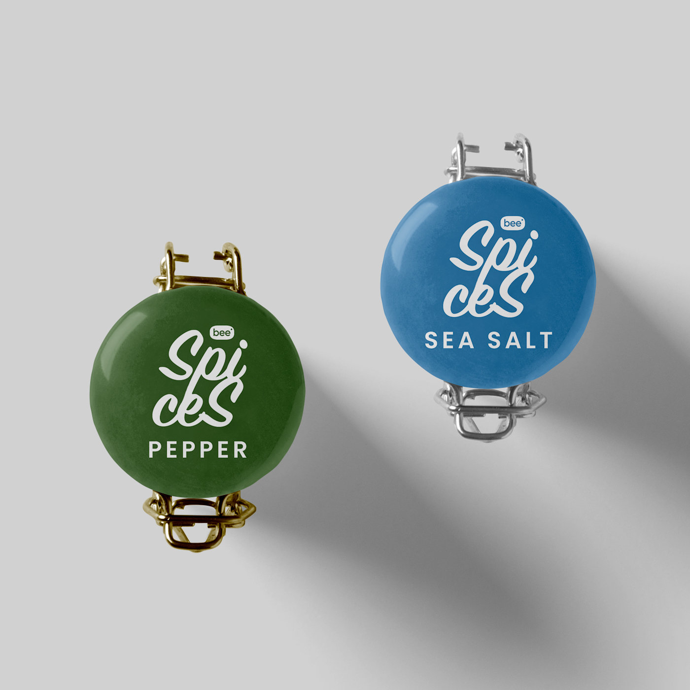 Top View of 2 Salt Cellar Caps Mockup FREE PSD
