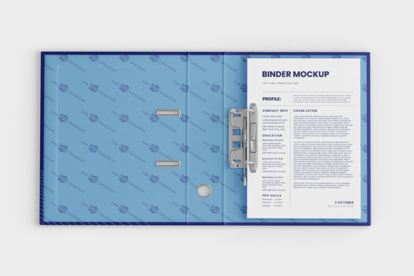 Top View of 3 Corporate Binder Mockups