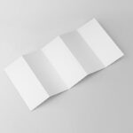 Top View of a 5 Fold DL Leaflet Mockup