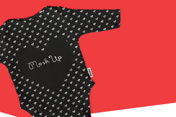 Top View of a Baby Bodysuit Mockup