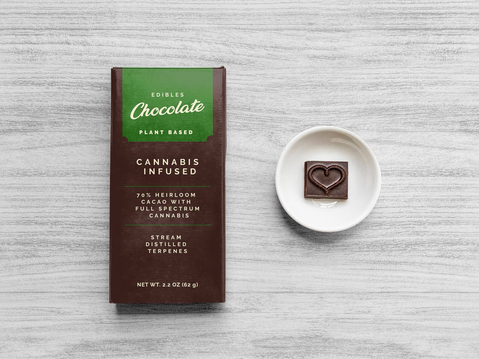Top View of a Chocolate Bar Packaging Mockup FREE PSD