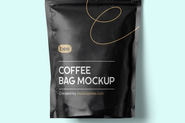 Top View of a Classic Coffee Bag Mockup