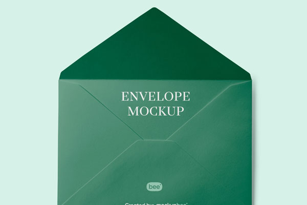Top View of a Classic Open Envelope Mockup