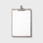 Top View of a Clipboard A4 Menu Mockup