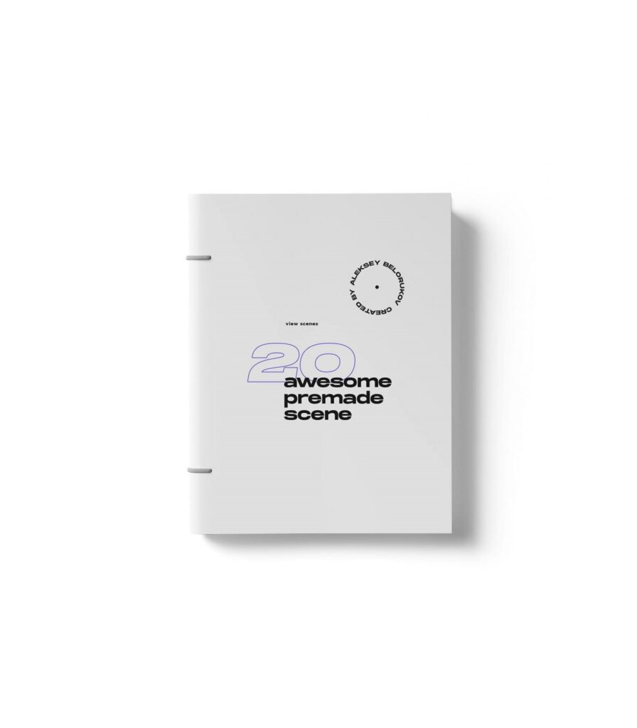 Top View of a Closed Minimal Notepad Mockup