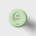 Top View of a Coffee Cup Lid Cover Mockup