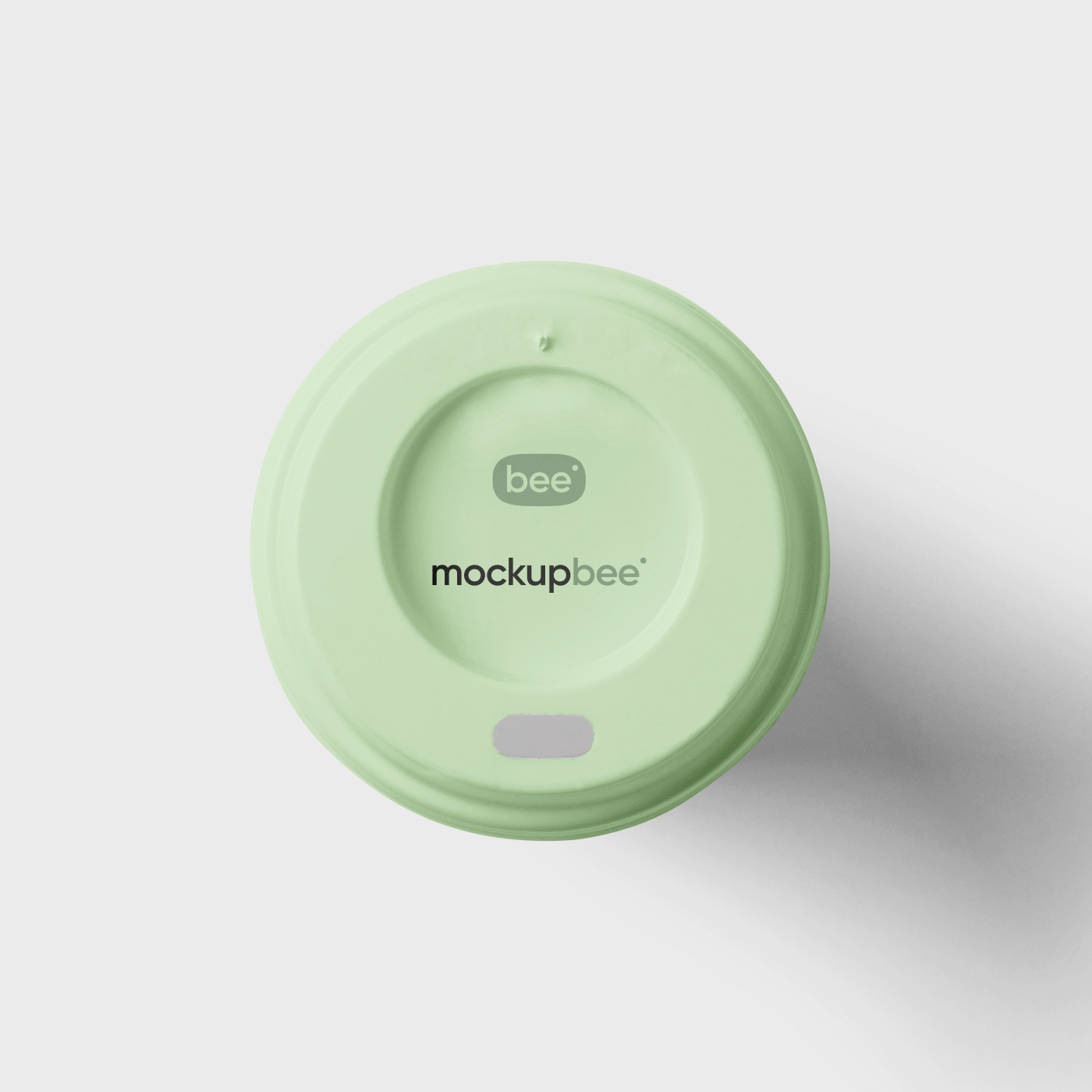 Top View of a Coffee Cup Lid Cover Mockup FREE PSD
