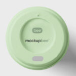 Top View of a Coffee Cup Lid Cover Mockup