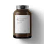 Top View of a Cosmetics Glass Bottle Mockup