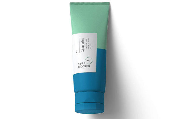 Top View of a Cosmetics Tube Mockup