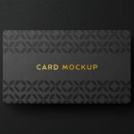Top View of a Deluxe Business Card Logo Mockup