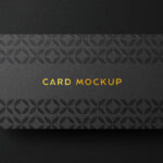 Top View of a Deluxe Business Card Logo Mockup