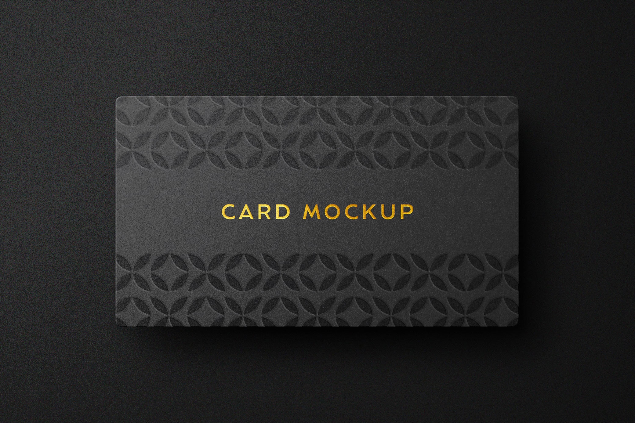 Top View of a Deluxe Business Card Logo Mockup FREE PSD