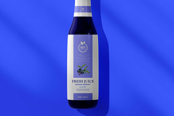 Top View of a Glass Sauce Bottle Mockup