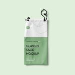 Top View of a Glasses Sack Mockup