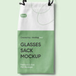 Top View of a Glasses Sack Mockup