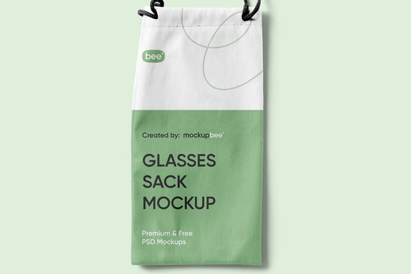 Top View of a Glasses Sack Mockup