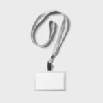 Top View of a Hanging ID Card Mockup