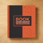 Top View of a Hard Cover Book Mockup