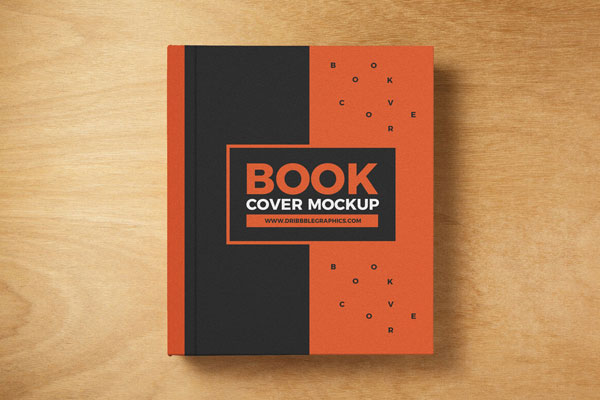 Top View of a Hard Cover Book Mockup