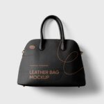 Top View of a Leather Bag Mockup