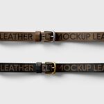 Top View of a Leather Belt Mockup