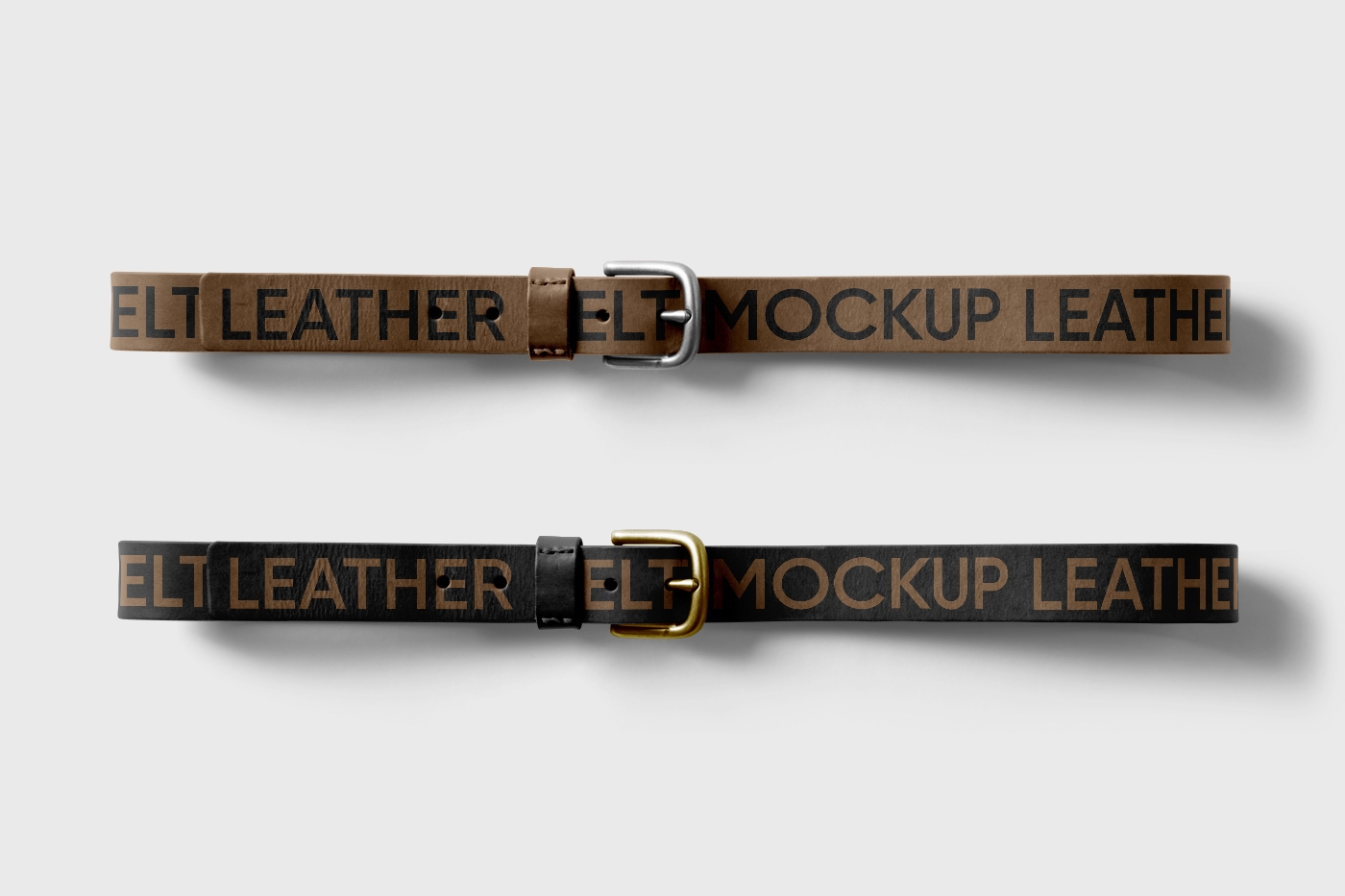 Top View of a Leather Belt Mockup FREE PSD