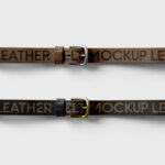 Top View of a Leather Belt Mockup