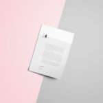 Top View of a Letterhead Mockup