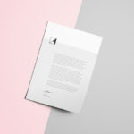 Top View of a Letterhead Mockup
