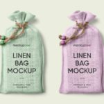 Top View of a Linen Bag Mockup