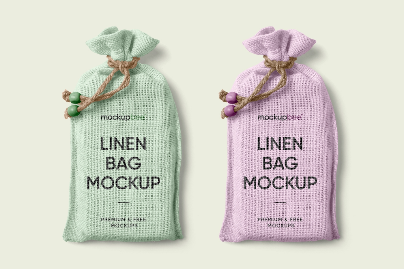 Top View of a Linen Bag Mockup FREE PSD
