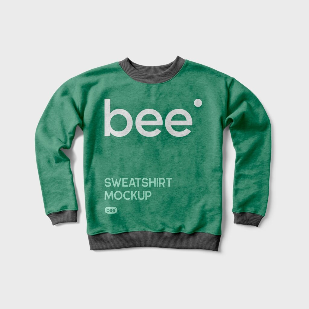 Top View of a Long Sleeve Sweatshirt Mockup