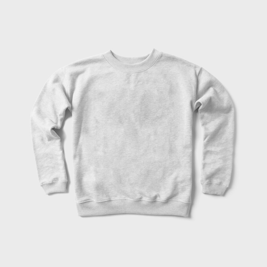 Top View of a Long Sleeve Sweatshirt Mockup