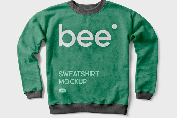 Top View of a Long Sleeve Sweatshirt Mockup