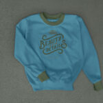 Top View of a Long-Sleeved Crew Neck Sweatshirt Mockup