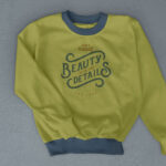 Top View of a Long-Sleeved Crew Neck Sweatshirt Mockup