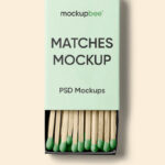 Top View of a Match Stick Box Mockup